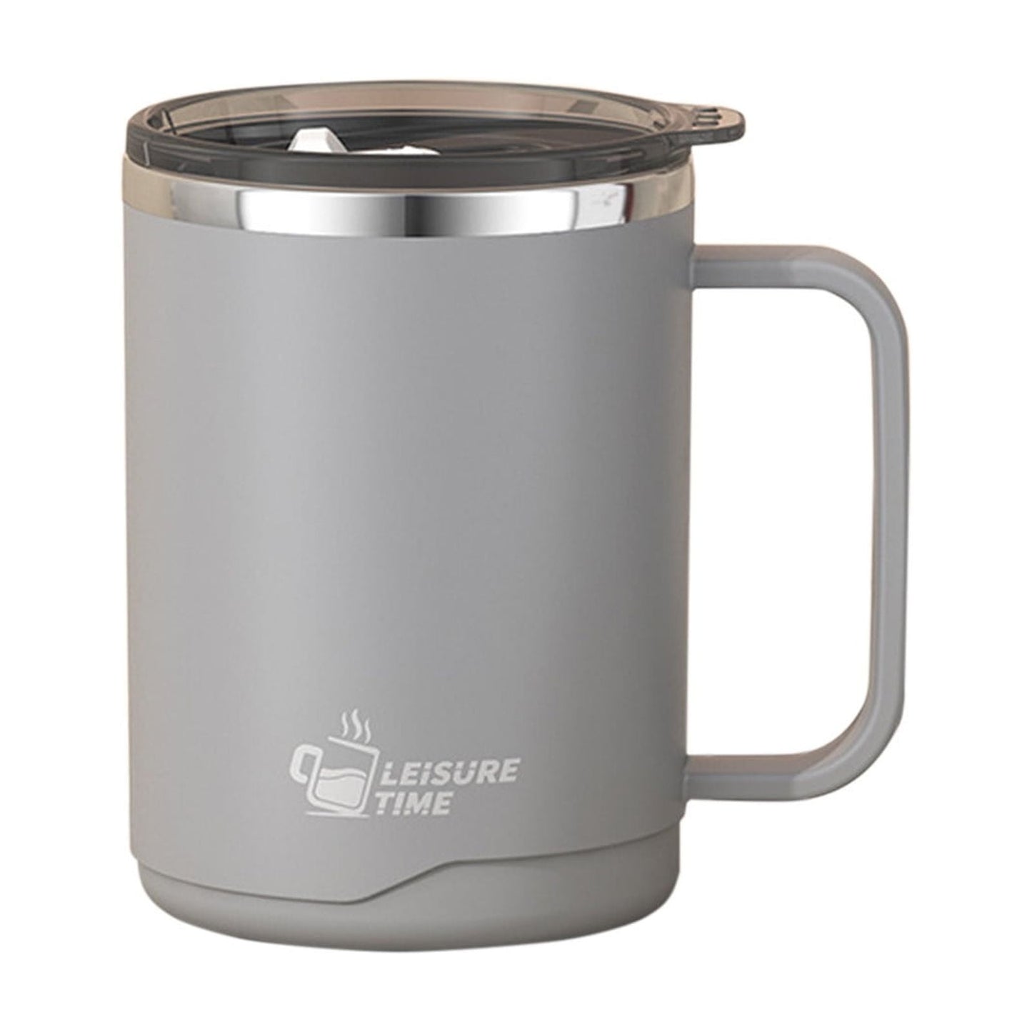 Insulated Coffee Mug with Handle & Lid - 17oz Stainless Steel Travel Tumbler, Double Wall Vacuum (Black) by PALIFEUR 02_【Limited Time Offer】 Upgraded Double-Wall Insulated Coffee Mug