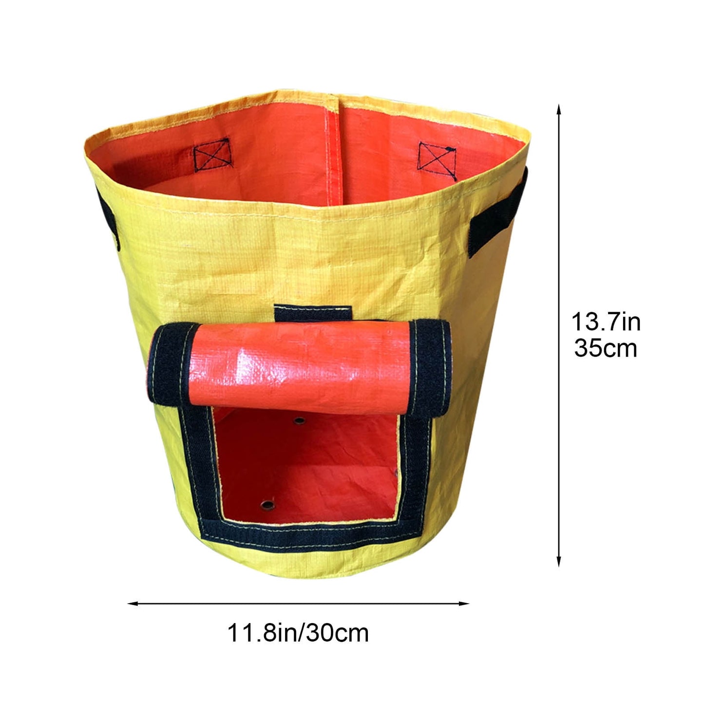 Suncoda Summer Savings 34x35cm Potato Grow Bag with Side Window & Handles 12" x 14" Gray#2