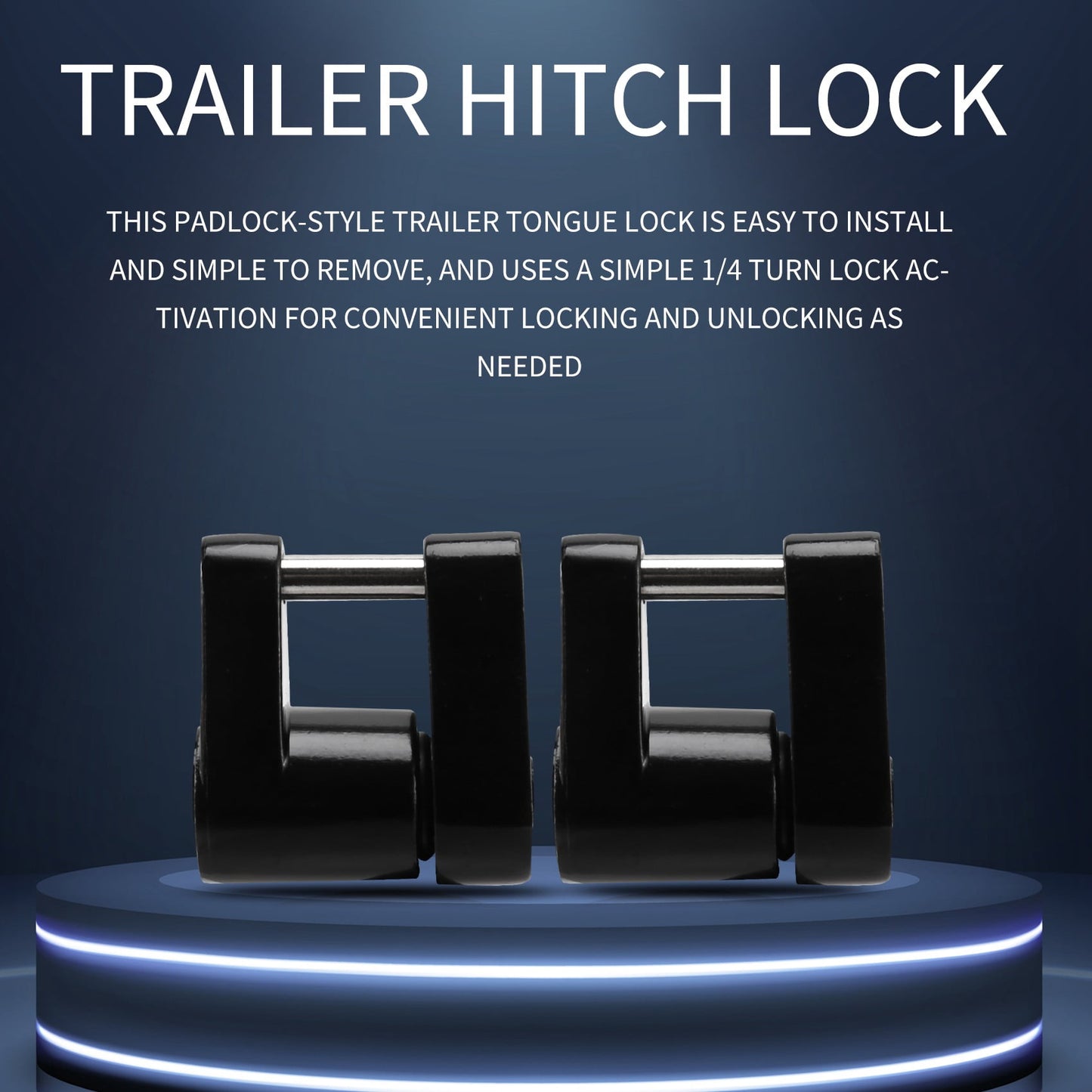 2 Set Trailer Hitch Coupler Lock Trailer Coupler Padlock 1/4 Inch Hitch Pin 3/4 Coupler Span for Truck Trailer RV Boat