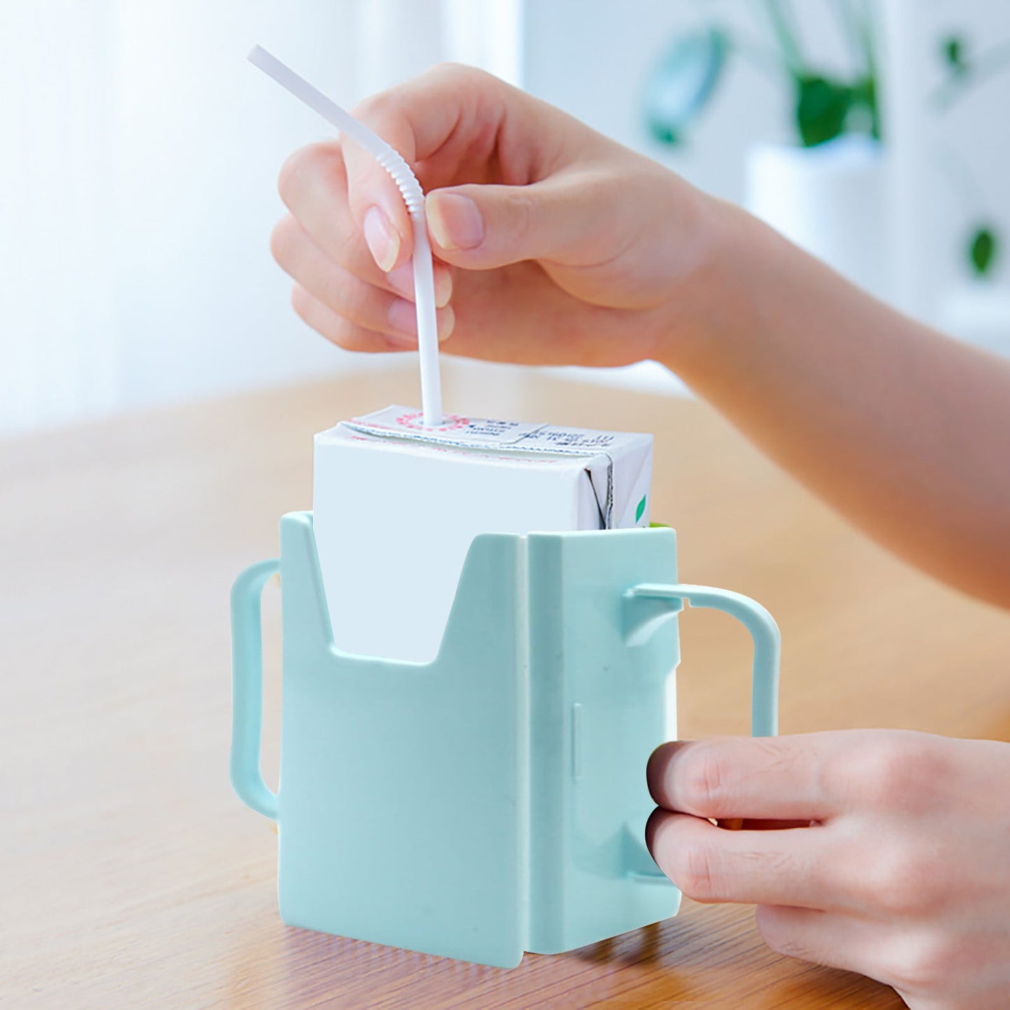 JWDX Juice Box Holder Clearance, 2025 Japanese and Korean Infant Water Cup Holder Carton Milk Adjustable Anti Spill Container Baby Milk and Water Cup Holder A