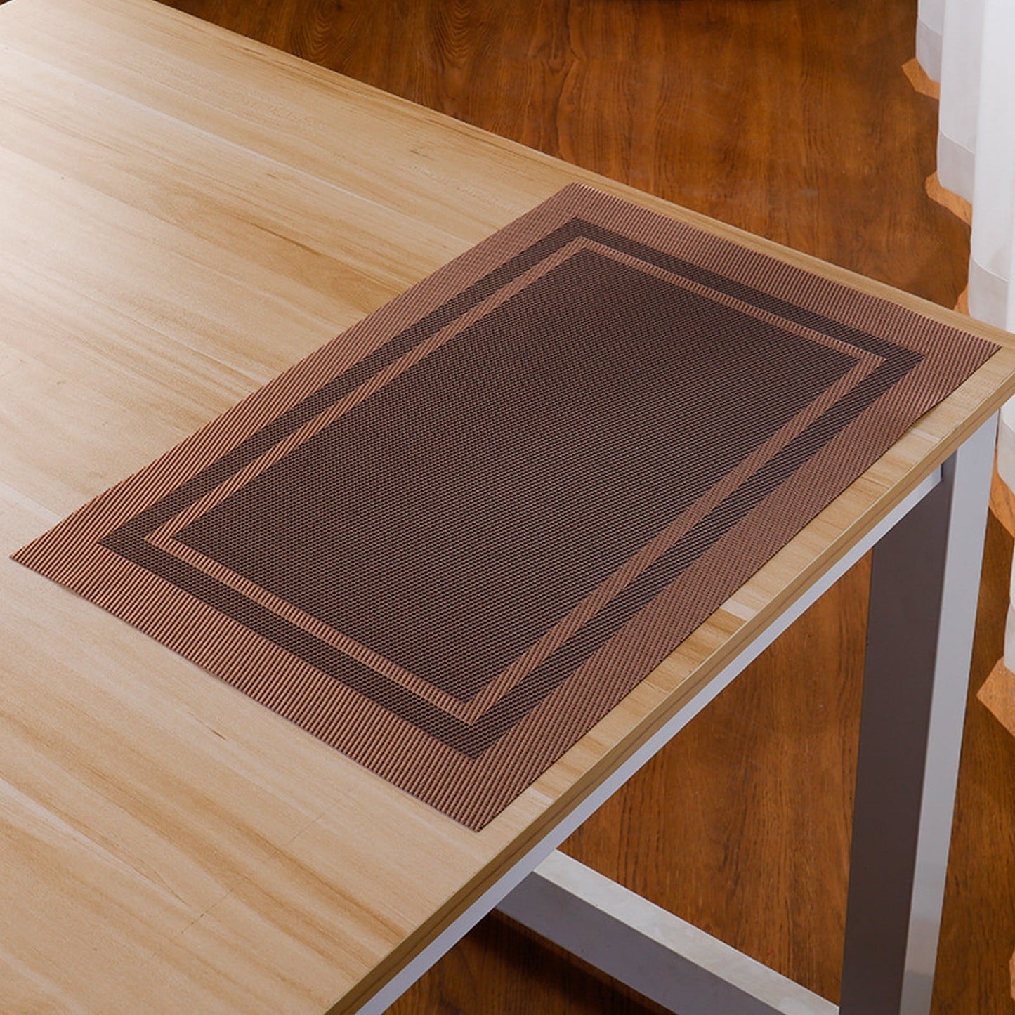 JWDX Placemat Clearance! Elegant Placemats Placemats Stain Pvc Table Mats Woven Vinyl Placemats Placemats for Dining Table, Include 1X Dining Tableware Bowls and Plates Coasters EA