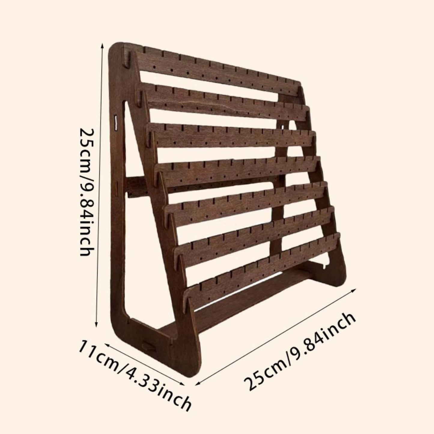 JWDX Rack Clearance, Earring Display Wood Earring Stand Organizer Stud Earrings Tower Jewelry Organizer Holder for Stud Hook Earrings Organizer Brown