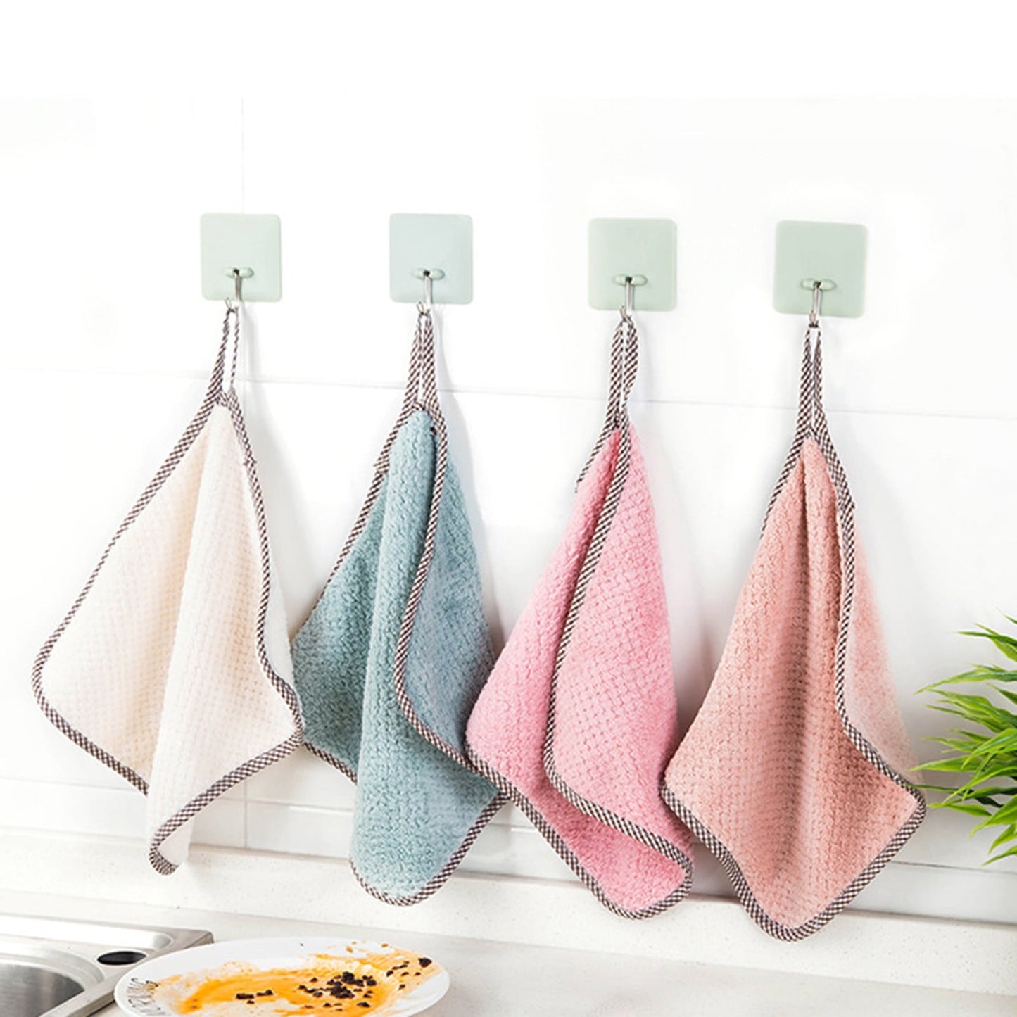 JWDX Wipes Clearance, 1Pcs Rag Dish Cloth Water Absorption Thickening Pot Washing Towel Table Kitchen Dishcloth As shown