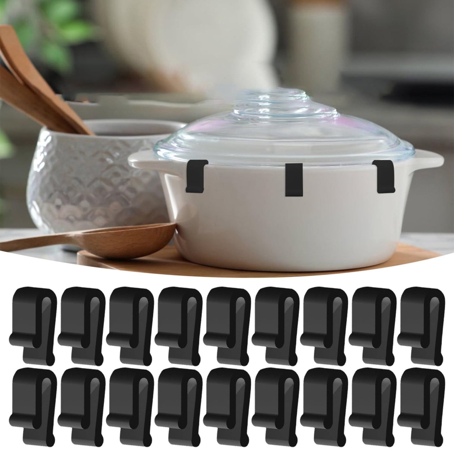 JWDX Rack Clearance, 8/16Pcs Dutch Oven Lid Protector Clips Cookware Protector Clips Replacement Stacking and Storage Protective Clips for Dutch Oven D