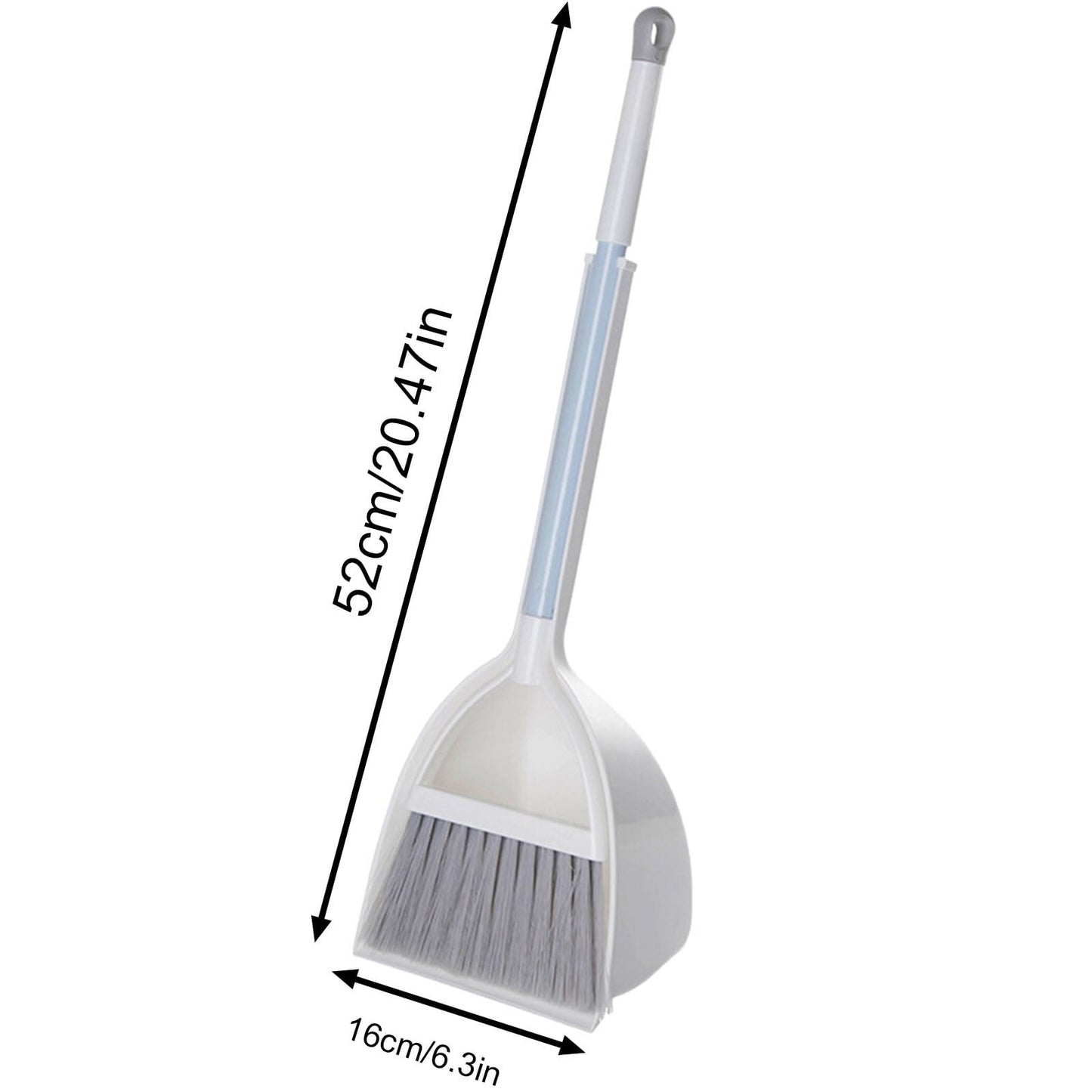 JWDX Cleaning Brush Clearance, Small and Dustpan Set Broomstick and Dust Pan Combo for Home Kitchen Room Kids Housework Cleaning Craft (White) As shown