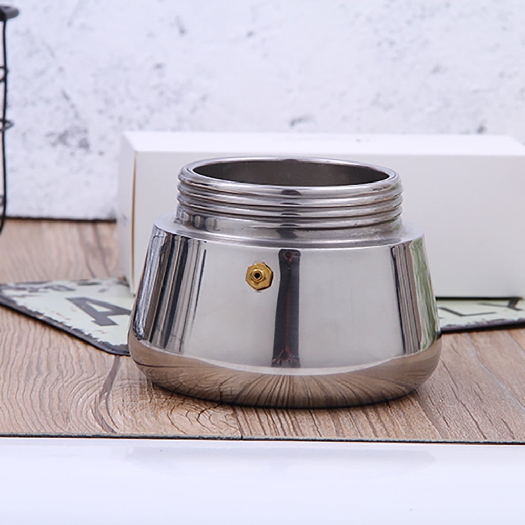 Clearance! Eguiwyn Coffee Maker (2 Cup Capacity) Stainless Steel Mocha Espresso Latte Percolator Stove Top Coffee Maker Pot Too 18.5x11 Silver