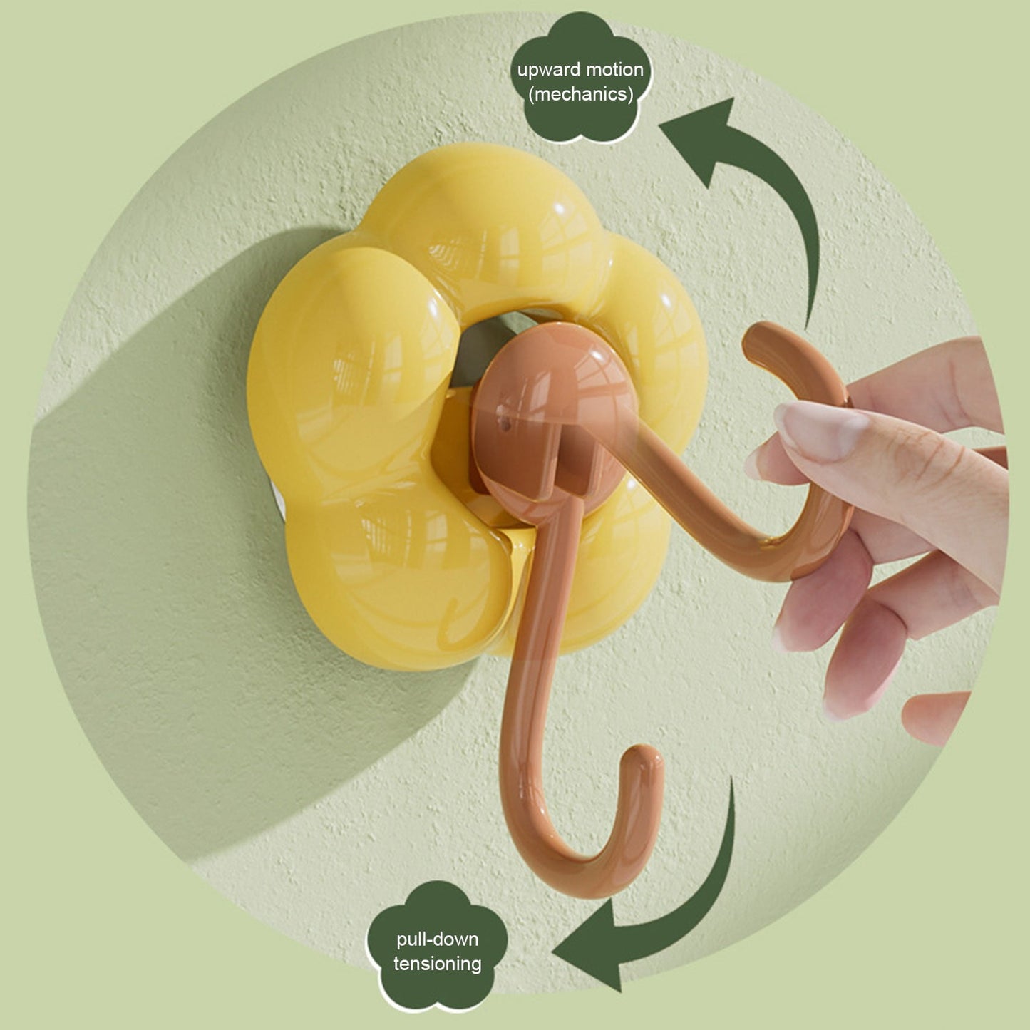 Clearance! JWDX Hooks, Traceless Hook, Sunflower Shaped Suction Cup Hooks for Hanging Without Drilling Leaving No Marks. Strong Vacuum Suction Hooks for Kitchen Living Room and Bathroom. Z4-Green