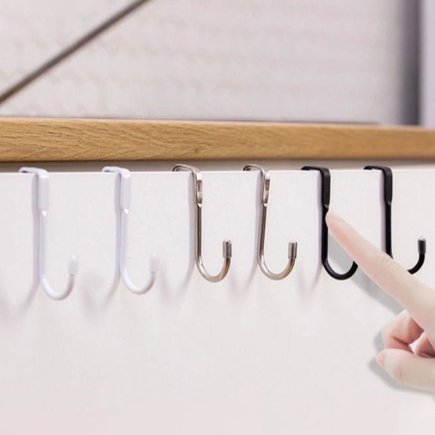 Jwdx 1 Hook Punch Over The Door Door Hanger Punching No Stainless Clothes Rack For Home One Size Silver