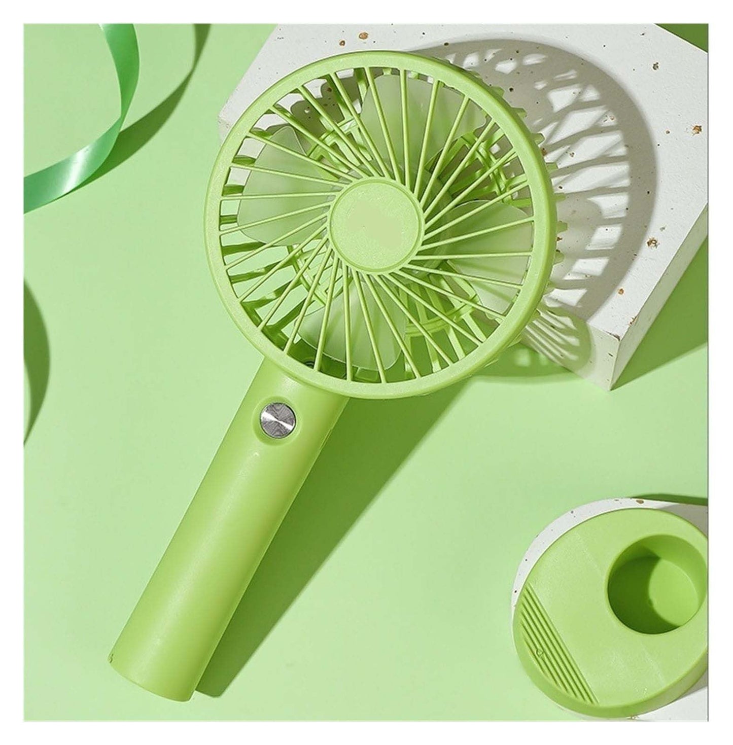 Mini Handheld Fan (White) Jwdx Portable Fan Powerful Handheld Fan Cute Design 3 Speed Personal Small Desk Fan with Base Lightweight Makeup Usb Rechargeable Fan for Stylish Travel Indoor Outdoo One Size B