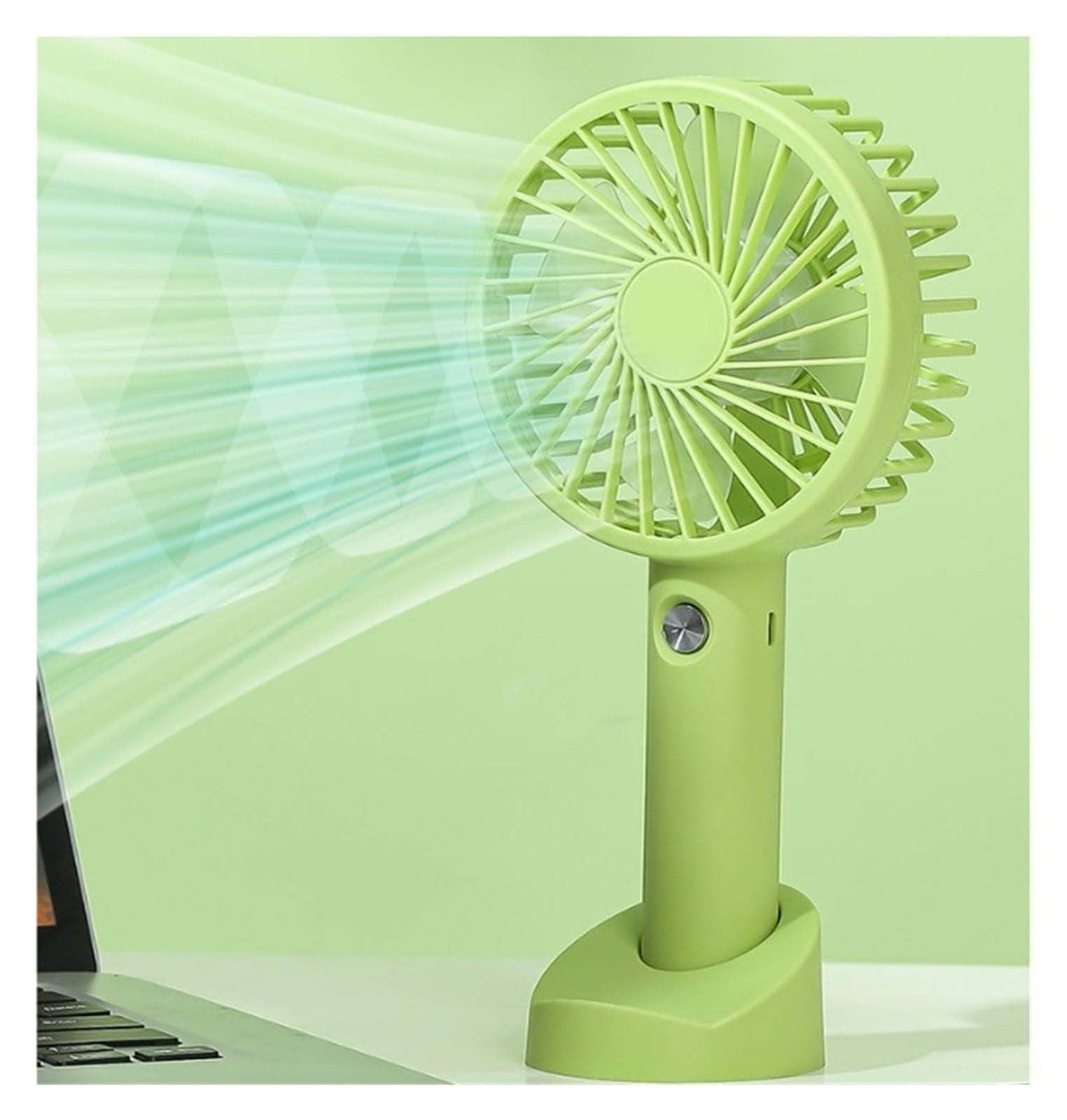 Mini Handheld Fan (White) Jwdx Portable Fan Powerful Handheld Fan Cute Design 3 Speed Personal Small Desk Fan with Base Lightweight Makeup Usb Rechargeable Fan for Stylish Travel Indoor Outdoo One Size C
