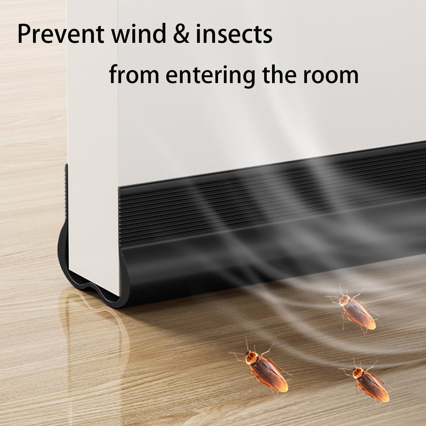 Door Bottom Seal Black Jwdx Sealing Strip Soundproof Door Stopper Pvc Seal Strips Efficiency Door Bottom Sealing Strips for Noise Reduction & Insulation Brown One Size Black