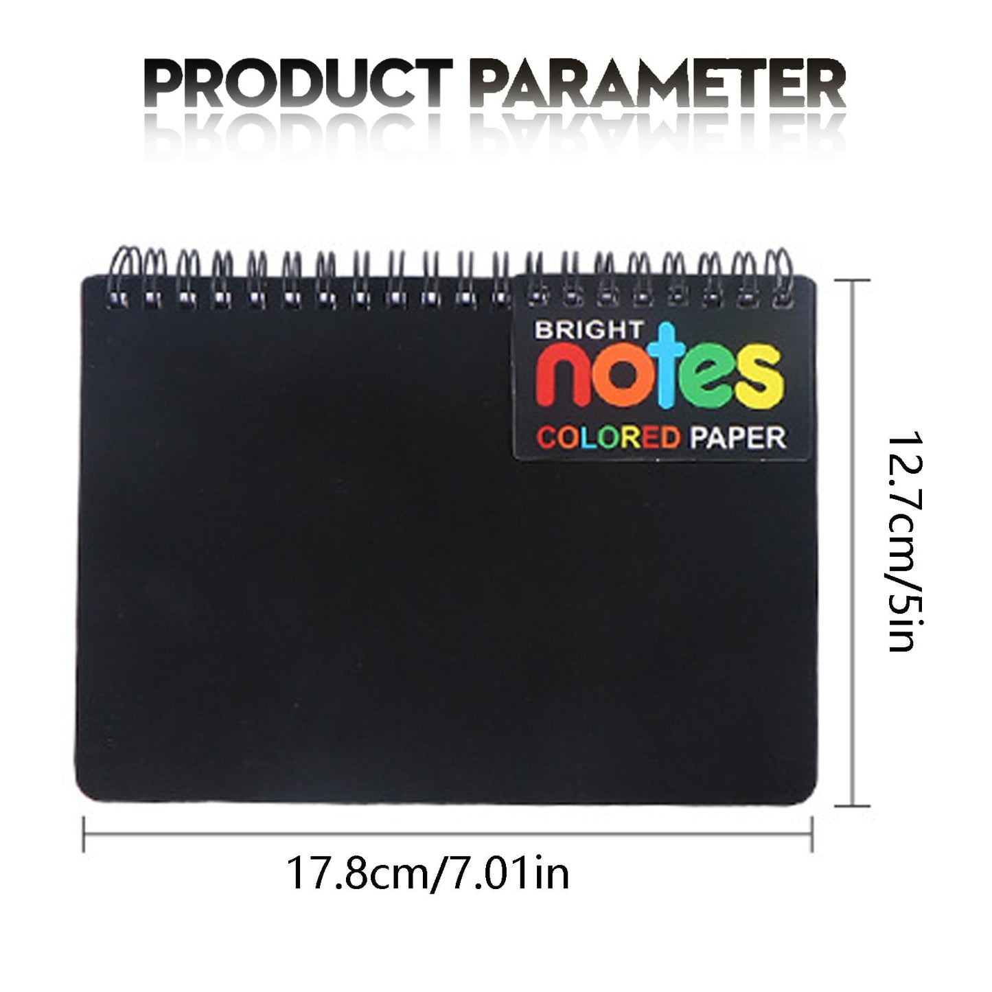 JWDX Hot Clearance! Notebooks Wirebound College Ruled Note Books Colored Lined Paper Perforated Notepad Memo Books Poly Cover Journaling Notebook 100 Sheets, 1 Notebook Notebook 100 Sheets Black