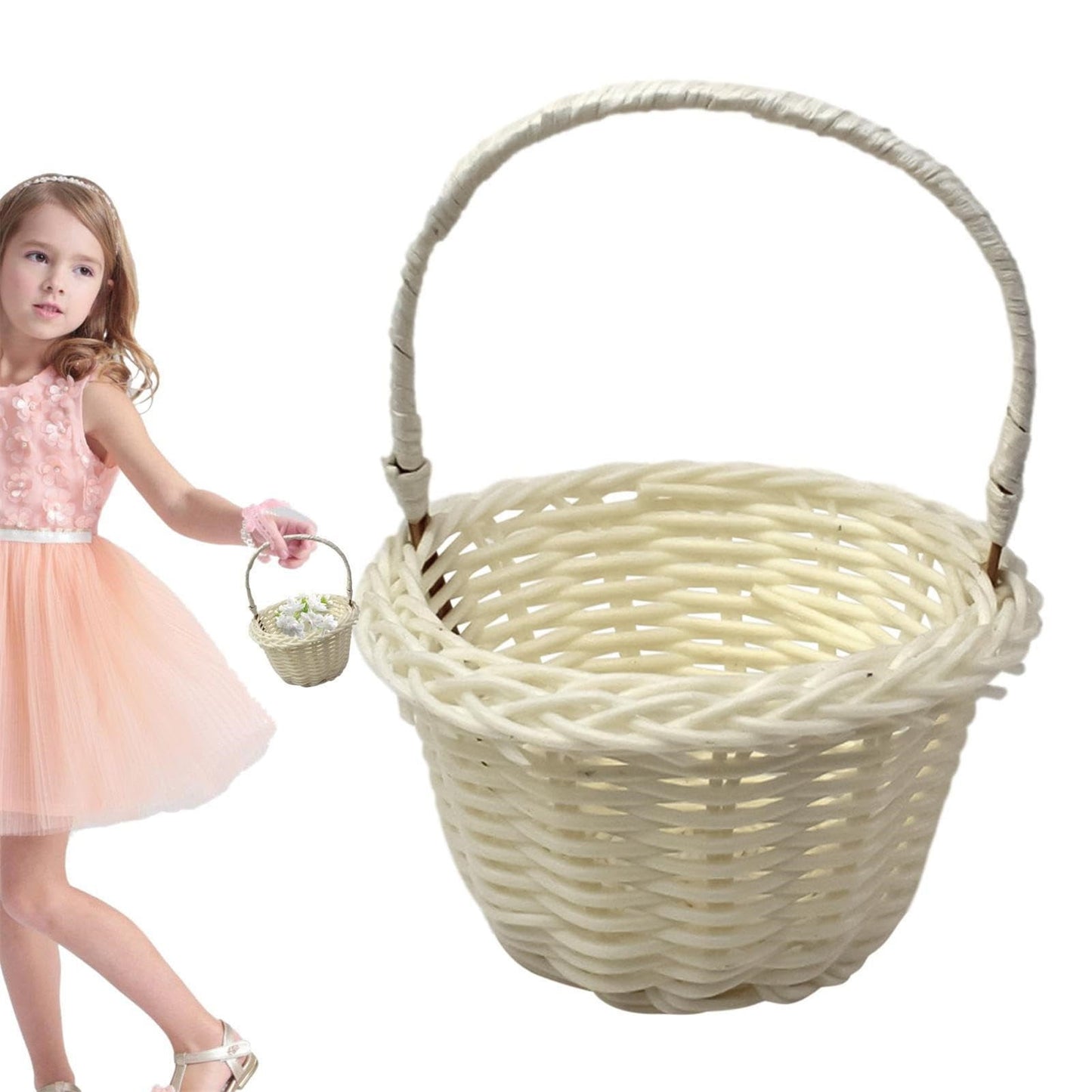 Small Wall-Mounted Kitchen Storage Basket, Hanging Storage Wicker Baskets Wall Mounted Woven Hanging Basket Wicker Small Basket with Handle Wicker Basket with Handle Small Basket Organizer Brown Wedding Flower Basket