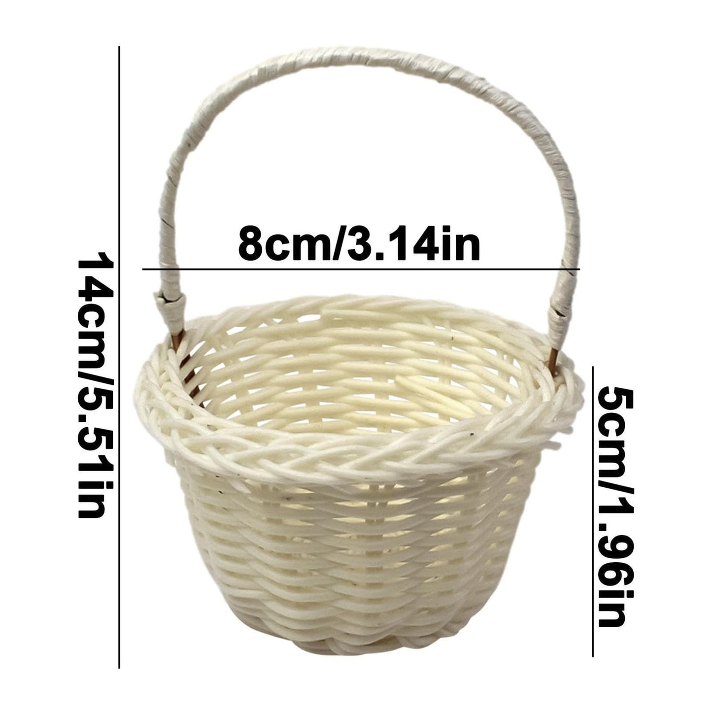 Small Wall-Mounted Kitchen Storage Basket, Hanging Storage Wicker Baskets Wall Mounted Woven Hanging Basket Wicker Small Basket with Handle Wicker Basket with Handle Small Basket Organizer Brown Wedding Flower Basket