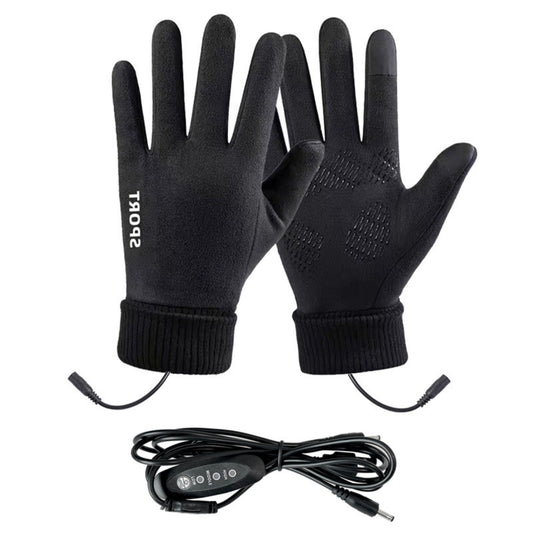 LGCASL Clearance! Heated Gloves Heated Gloves for Men Women with 3 Heat Settings Touchscreen Warming Gloves for Climbing Hiking Cycling Camping- Grey 26 Black