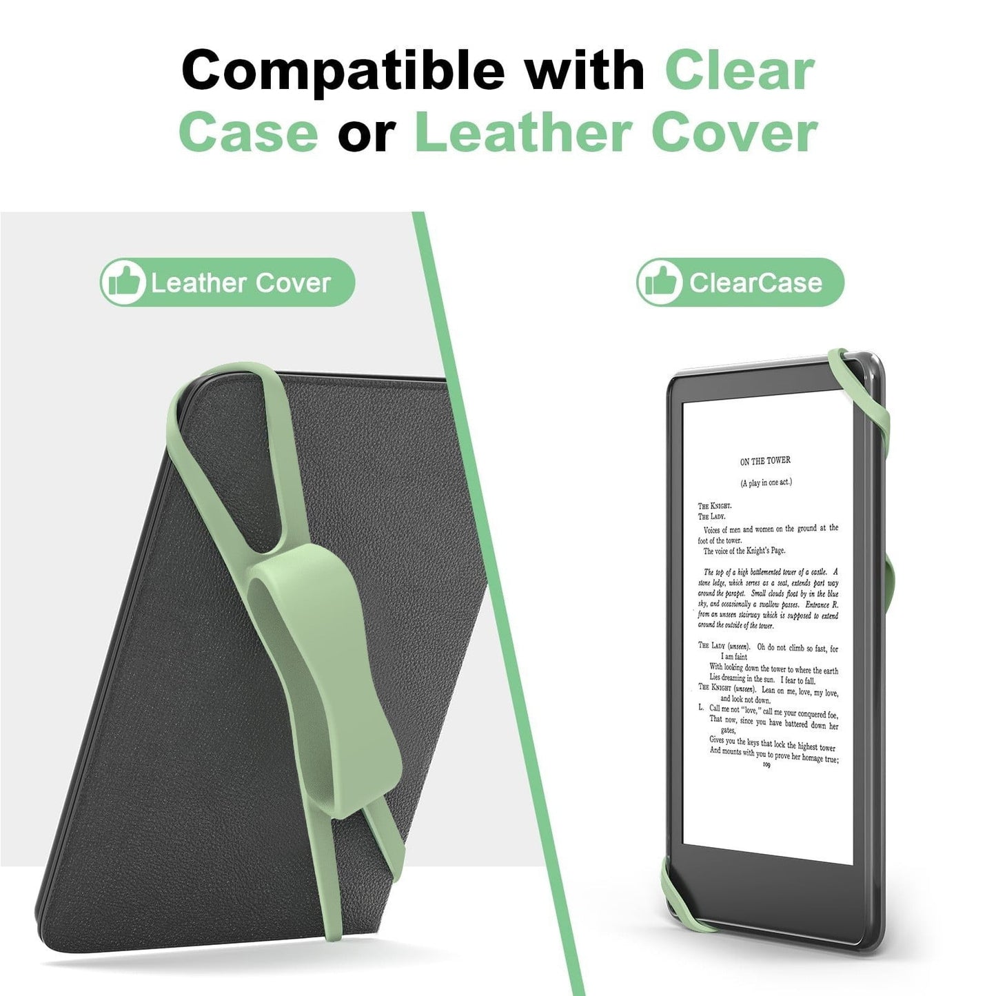 LGCASL Blue Flat Plate Fixing Wrist Strap D Light Green Elastic Tablet Strap for Fingers Comfortable Adjustable for Reading and Watching Videos 6 Color Options 18.5 cm B
