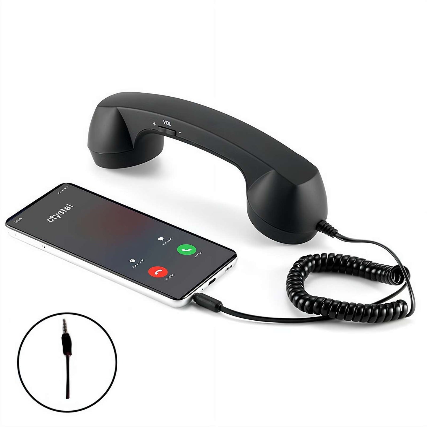 Phone Retro Handset, Phone Retro Phone Handset, 2026 New Bluetooth Retrophone, Vintage Telephone to Landline Adapter White