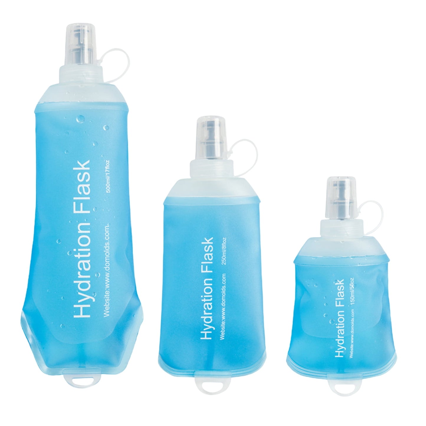 150ml Soft Flask,Light Tpu Foldable Soft Water Bottle Leak Proof Hydration Flask,Soft Water Bottle Running for Running Hiking Cycling Camping Portable Travel Sports Water Bag Easy to Carry L(500ml) Black