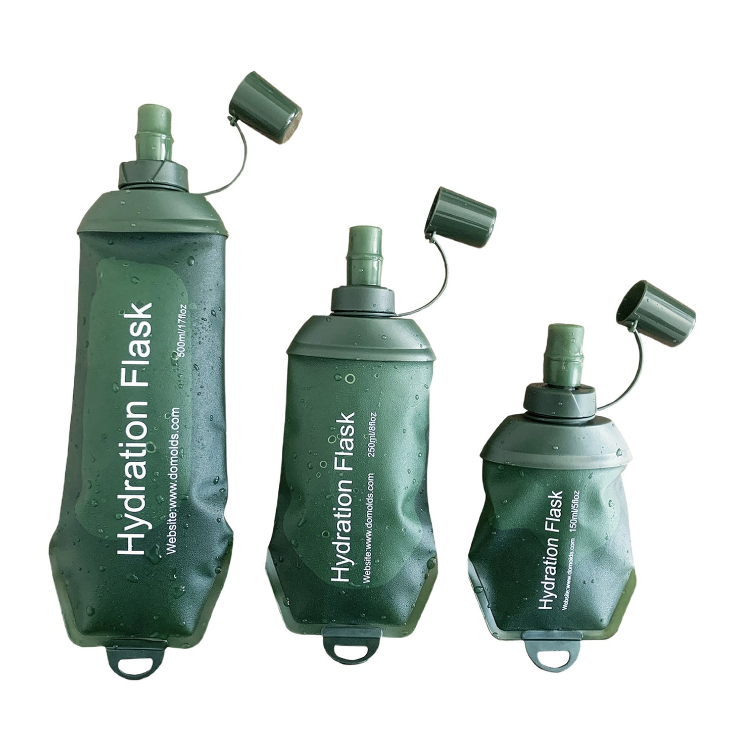 150ml Soft Flask,Light Tpu Foldable Soft Water Bottle Leak Proof Hydration Flask,Soft Water Bottle Running for Running Hiking Cycling Camping Portable Travel Sports Water Bag Easy to Carry L(500ml) Black