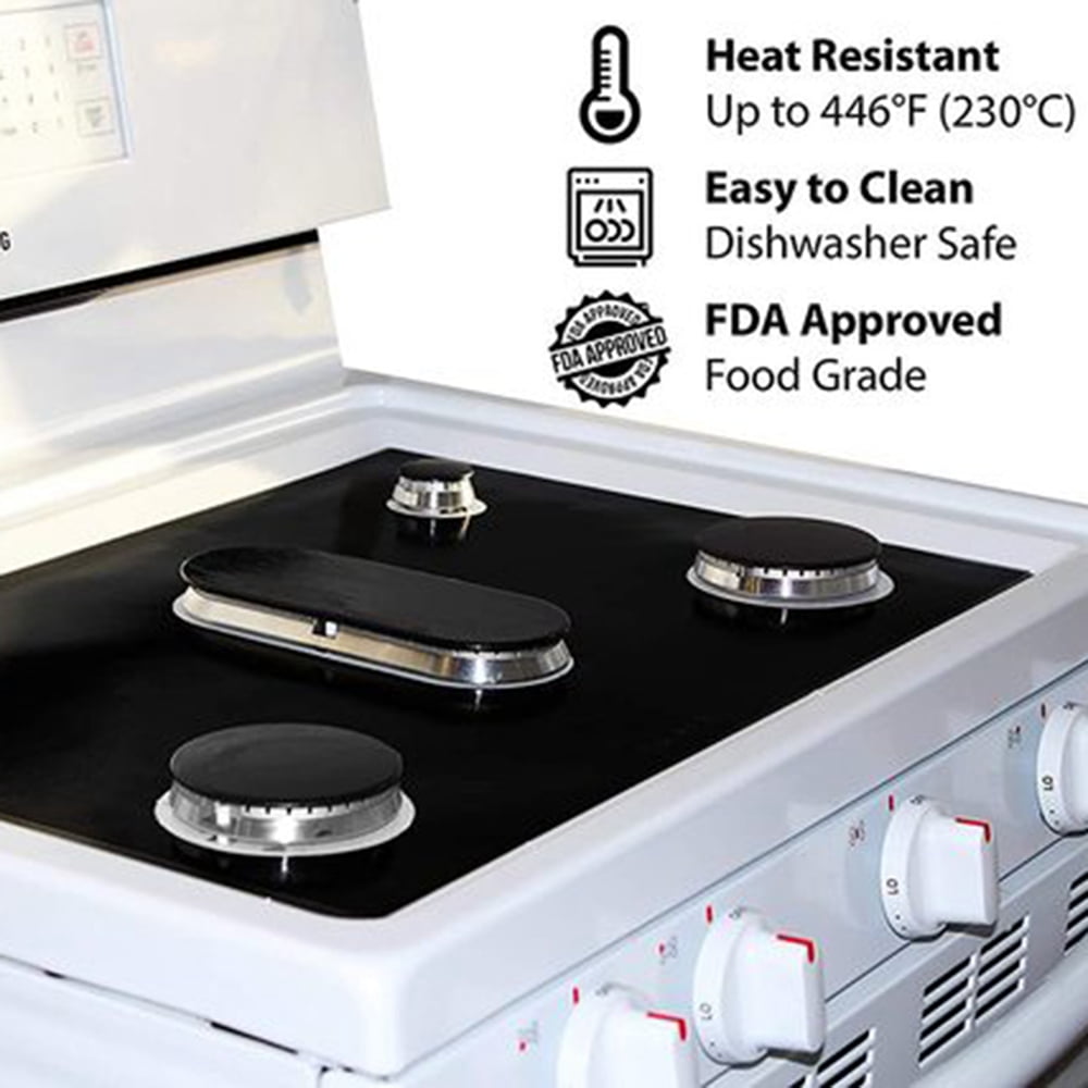 1PCS Stove Protector Cover Liner for 5 Burners Gas Stove Protector Kitchen Accessories Mat Stove Top Cover Gas Stove Cover 41.5*62cm S