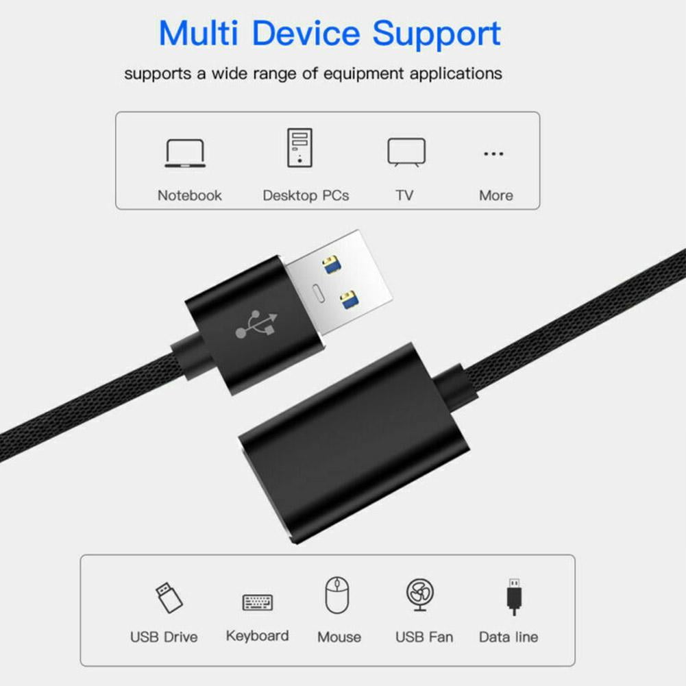 6 ft USB Extension Cable, USB A to A Charging Power Cord (Male to Female)