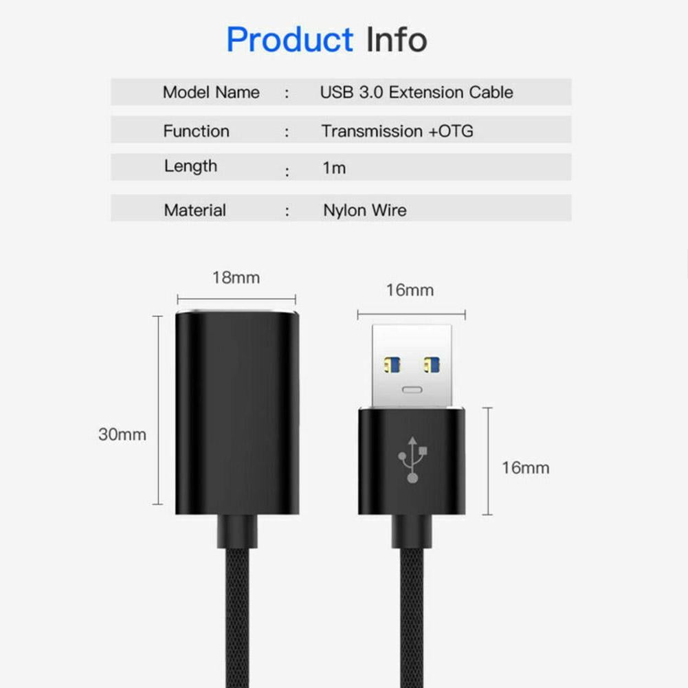 6 ft USB Extension Cable, USB A to A Charging Power Cord (Male to Female)