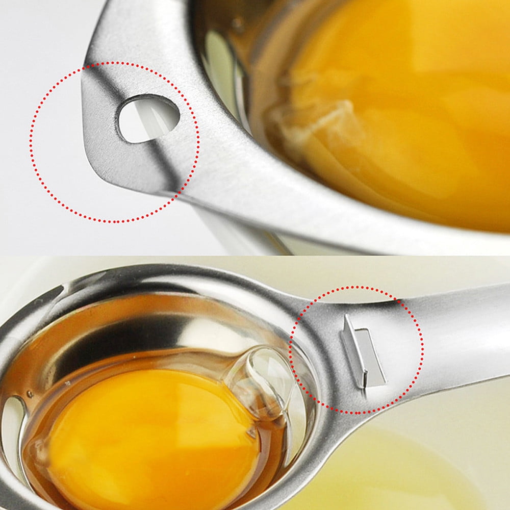 JWDX Bakeware Clearance! Kitchen Silver Egg Yolk Steel Tool Separator White Stainless Gadget Cooking Kitchen，Dining & Bar, Kitchen Fork Promotion Include 1X Egg White Separator Silver