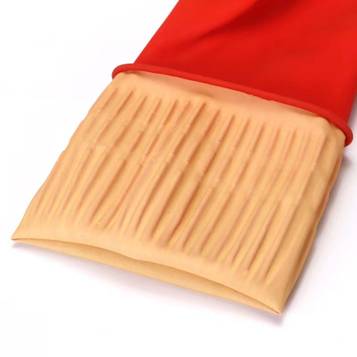 JWDX Oven Mitts Clearance! 2 Pairs Reusable Household Gloves Rubber Dishwashing Gloves Extra Thick Long Sleeves Kitchen Cleaning Working Painting Gardening Pet Care, Include Two Pairs of Gloves Red
