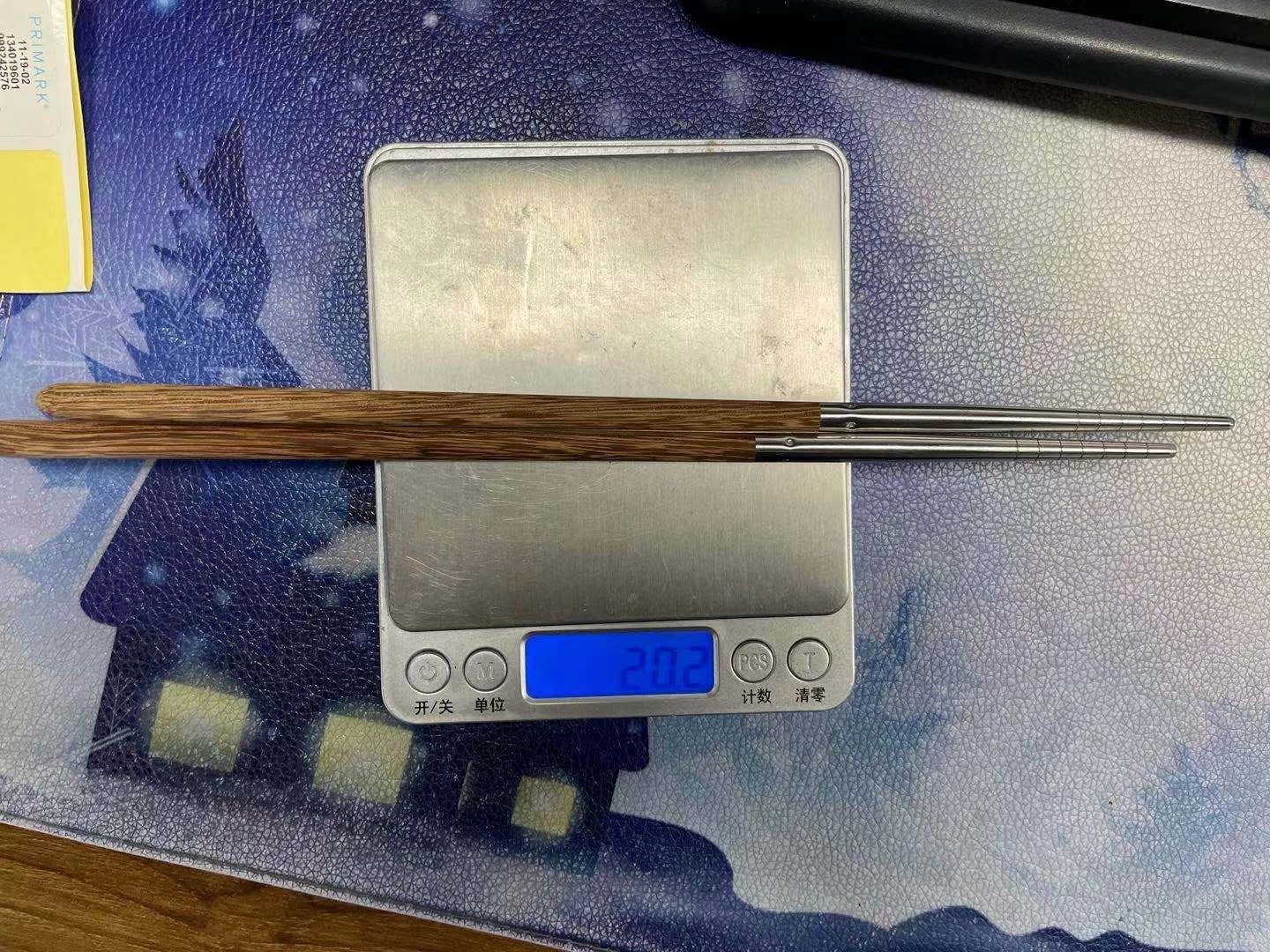 JWDX Tableware Clearance! Household High-Grade Non-Lacquered Non-Slip Light Chopsticks Wooden Luxury Kitchen，Dining Bar, Stainless Steel Bowl Promotion Include 1 Pair of Wooden Chopsticks AS shown