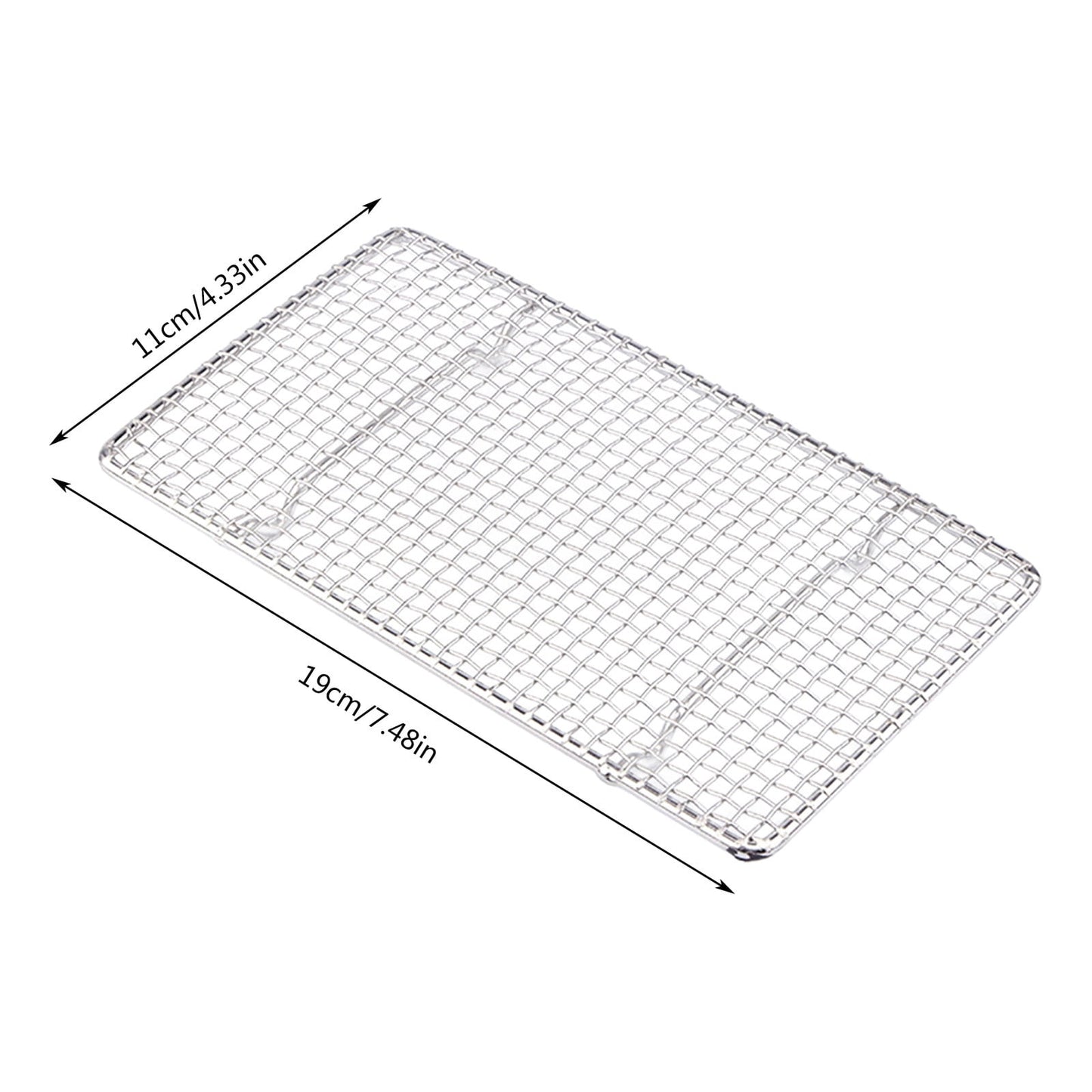 JWDX Barbecue Grill Clearance! Outdoor Home Cooking Stainless Steel Barbecue Rectangular Semicircular Multi Shape Multi Size Storage Barbecue Net, Tempura Fried Food Net Rack Japanese Cuisine S6-E