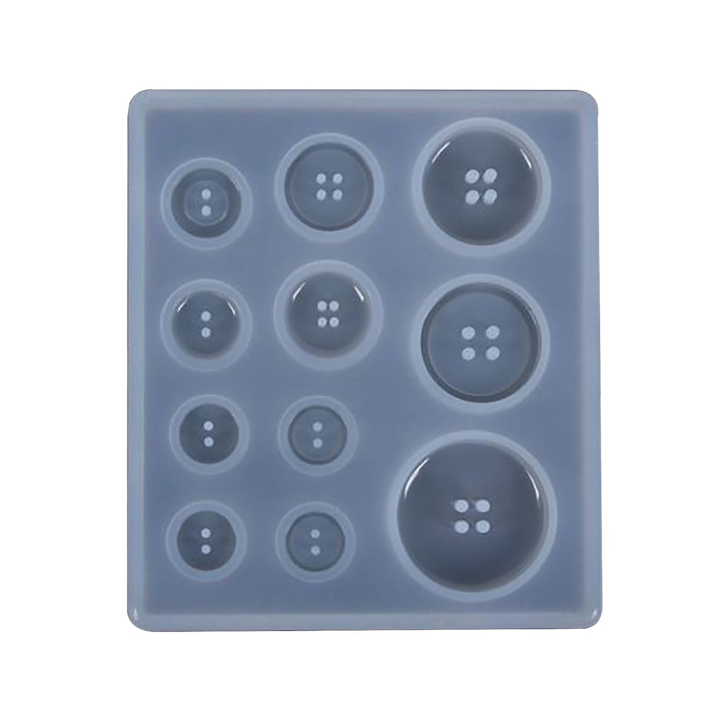 JWDX Diy Silicone Mould Clearance! Diy Silicone Mold Resin Button, Diy Resin Silicone Button Resin Pendant Handmade Button with Hole Diy Home Diy, include 1X Silicone Mold White