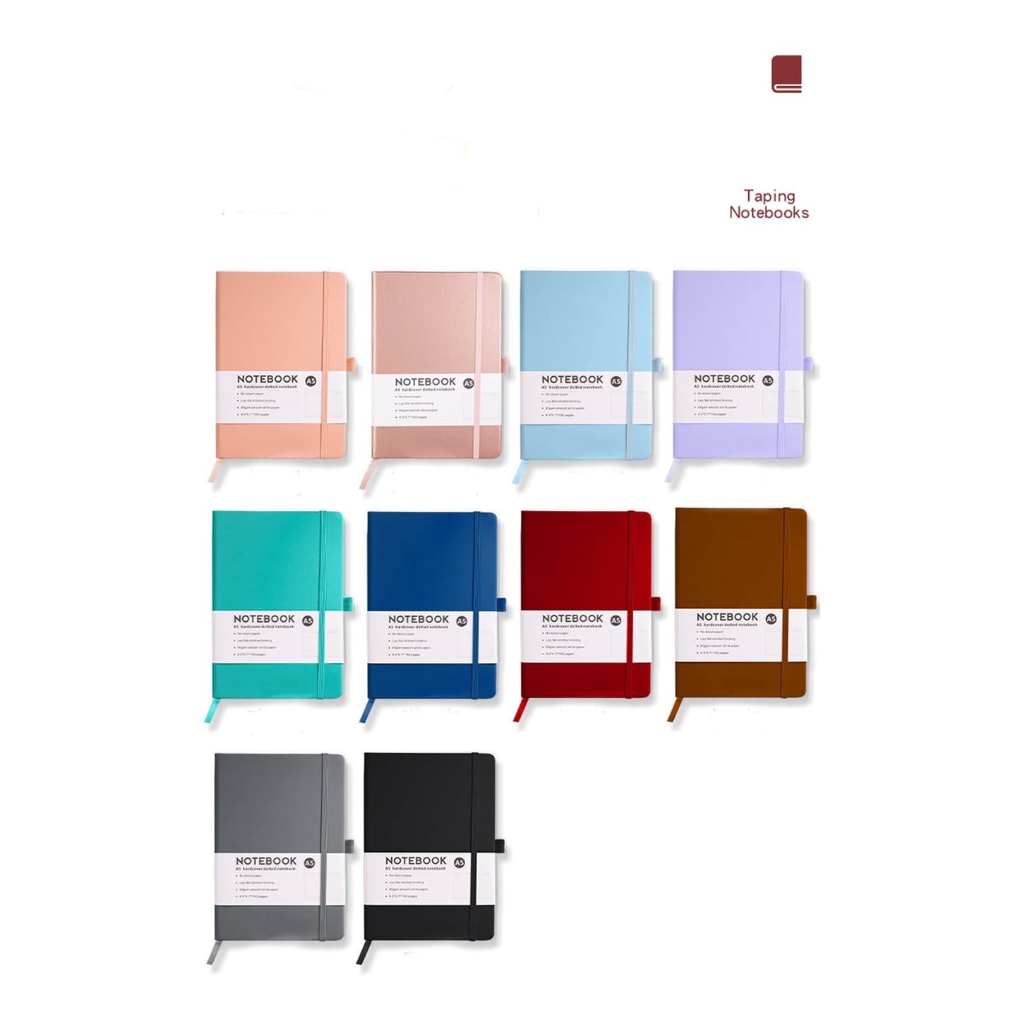 JWDX Notebook Clearance! Simple A5 Notebook Elastic Band Student Diary 96 Sheets, Lined Classic Pocket Notebook Journal Leather Hard Premium Thick Paper with Inner Pocket 3.5 W4-BU1