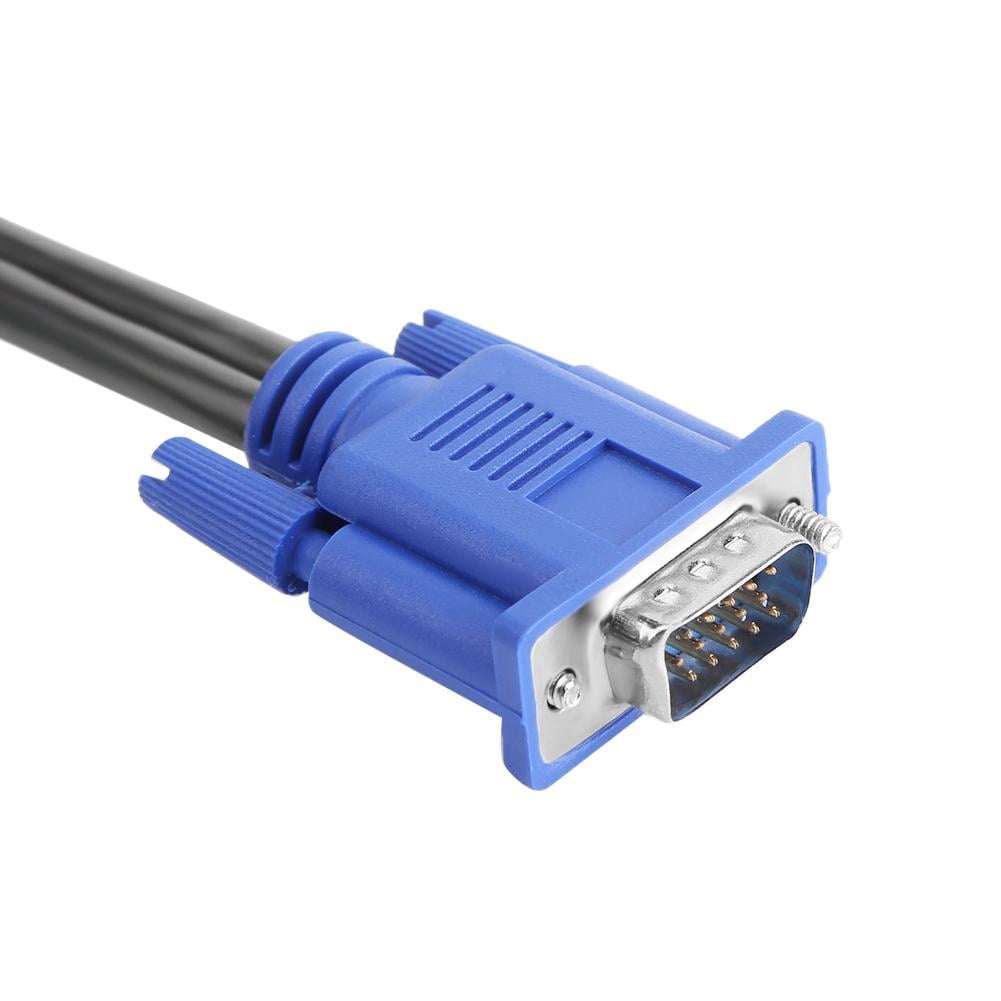 PLGEBR Dual 2 Monitor VGA Male to Female Cable, Blue