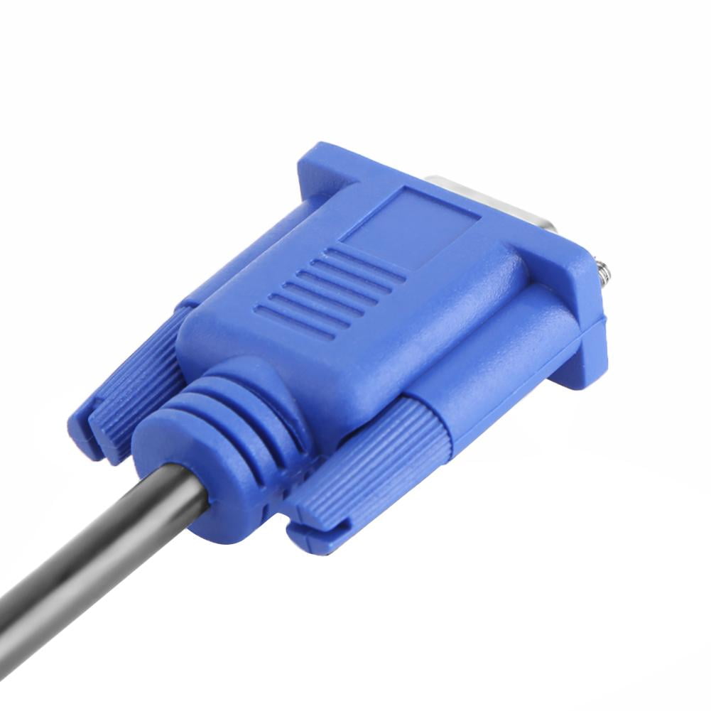 PLGEBR Dual 2 Monitor VGA Male to Female Cable, Blue