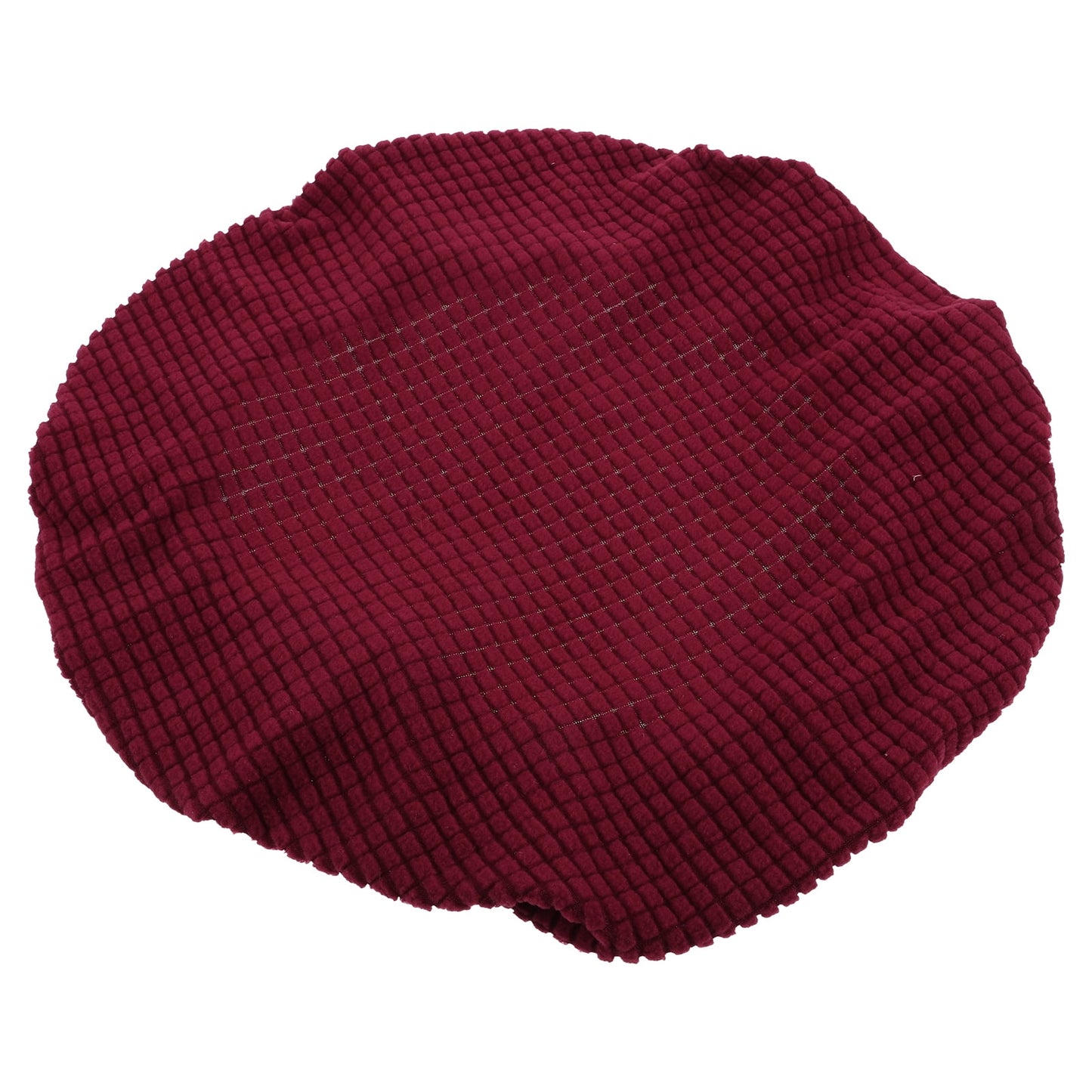 Ortofally Bar Stool Covers Stretchy Round Chair Covers Slipcover Washable Stool Cushion Elastic Bar Chair Covers Grey 27.5X17.5X6CM Dark Red