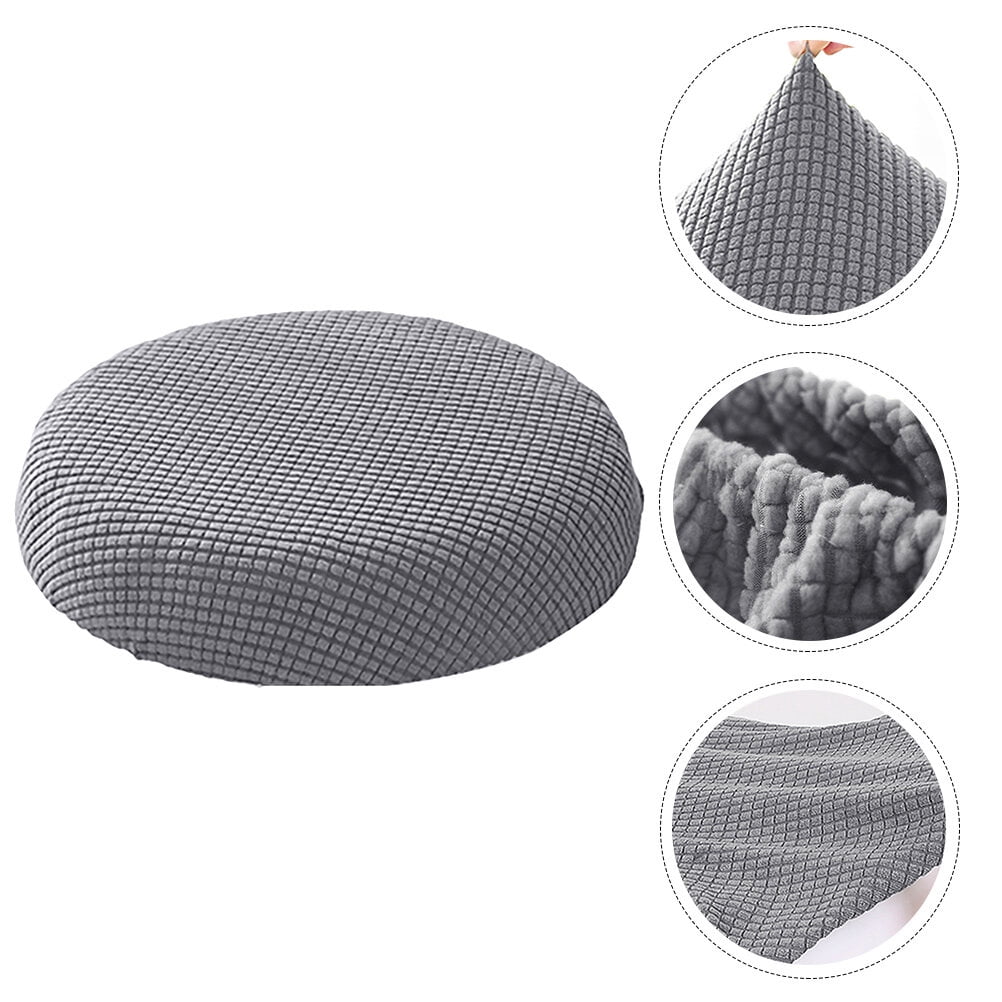 Ortofally Bar Stool Covers Stretchy Round Chair Covers Slipcover Washable Stool Cushion Elastic Bar Chair Covers 2.50X1.50X1.00CM Grey