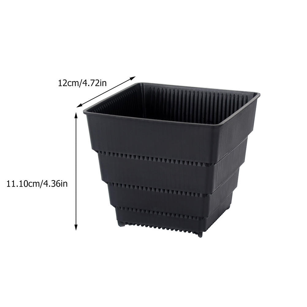 SWETRACE Planter Resin Black For Family 1Pc 4.7X4.4In 12X11.1CM Black