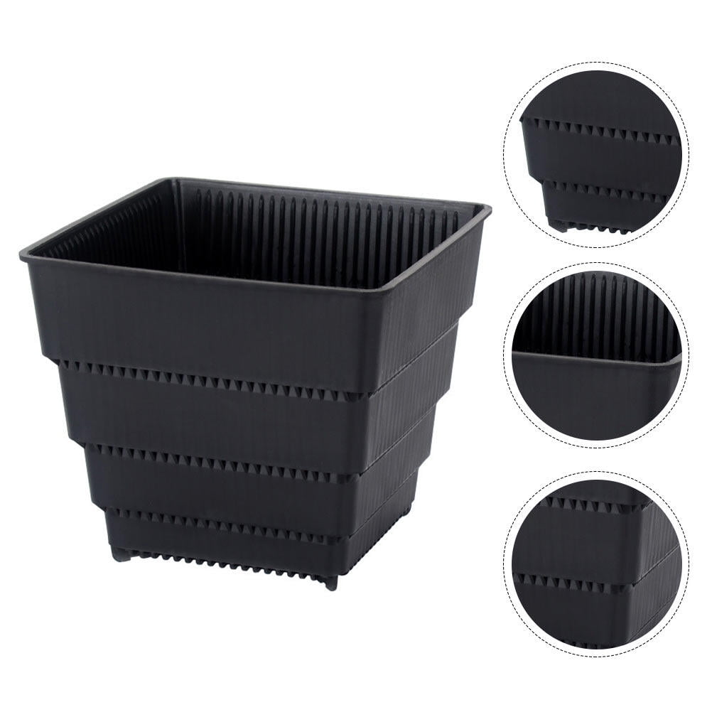 SWETRACE Planter Resin Black For Family 1Pc 4.7X4.4In 12X11.1CM Black