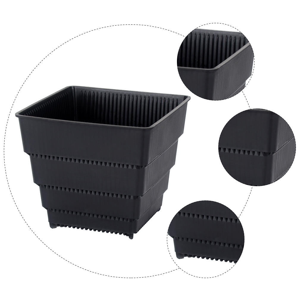 SWETRACE Planter Resin Black For Family 1Pc 4.7X4.4In 12X11.1CM Black