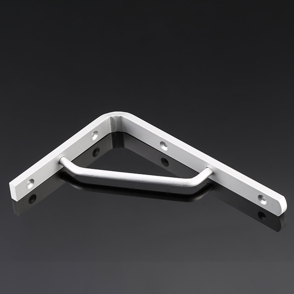 Worgeous 2 PCS Heavy Duty Shelf Brackets Thickened Silver Shelf Support Bracket Aluminium Alloy Practical Durable Support Frame for Home (10inch) 25X16CM Silver