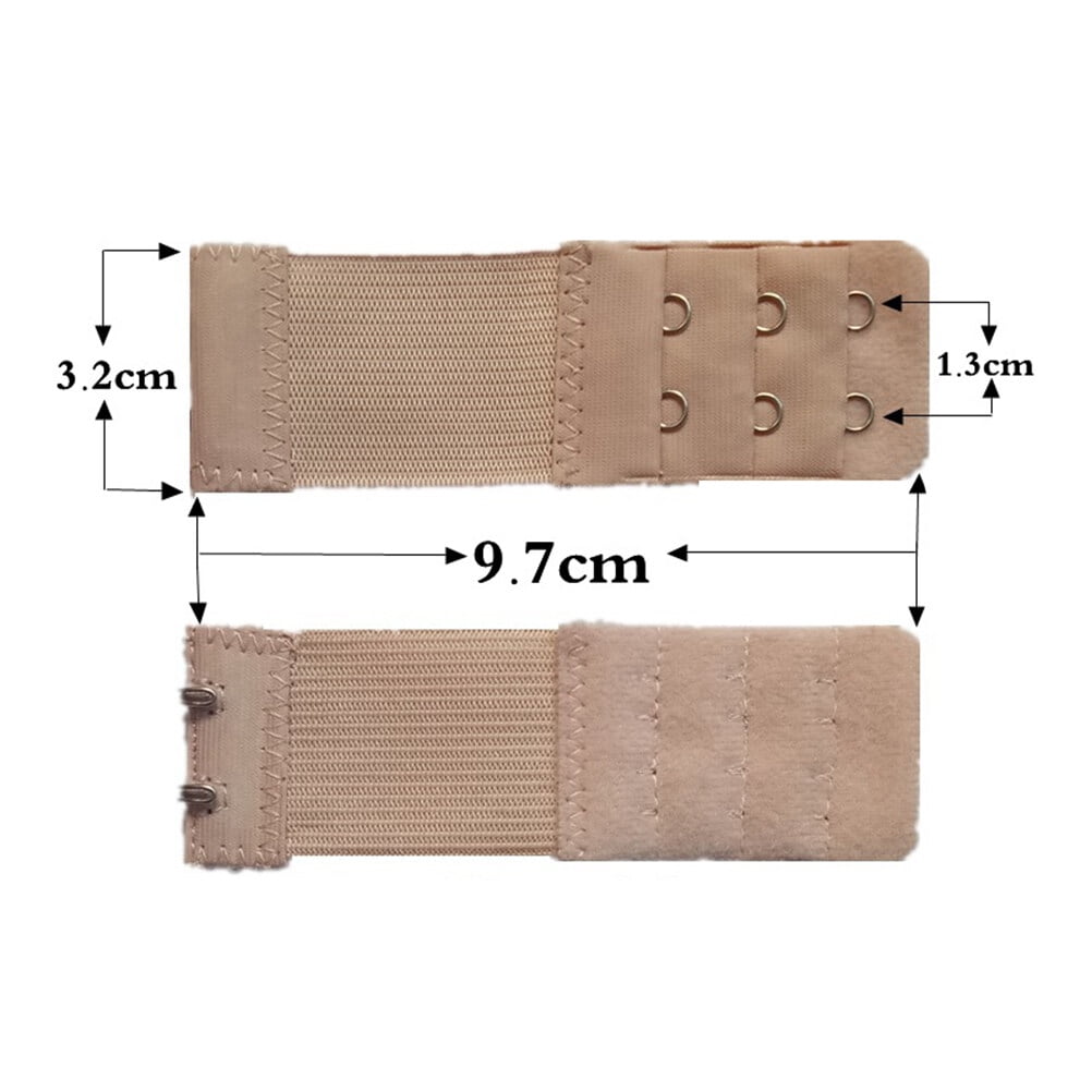 SWETRACE Bra Extension Buckle Polyester 6Pcs 3In Size 3 Beige