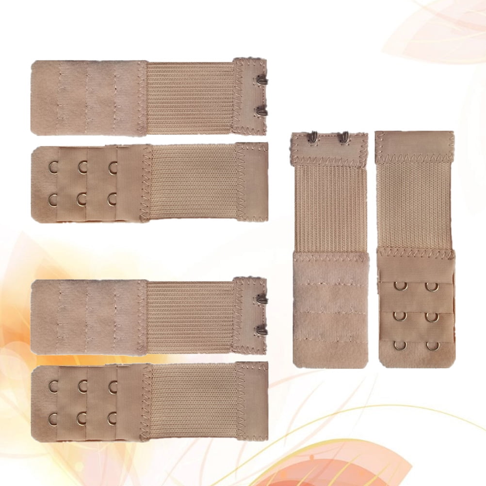 SWETRACE Bra Extension Buckle Polyester 6Pcs 3In Size 3 Beige