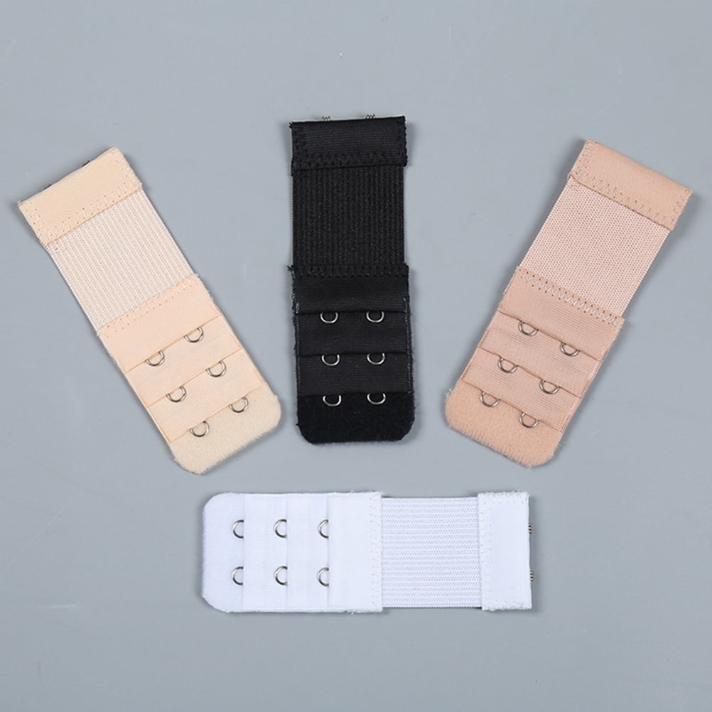 SWETRACE Bra Extension Buckle Polyester 6Pcs 3In Size 4 White