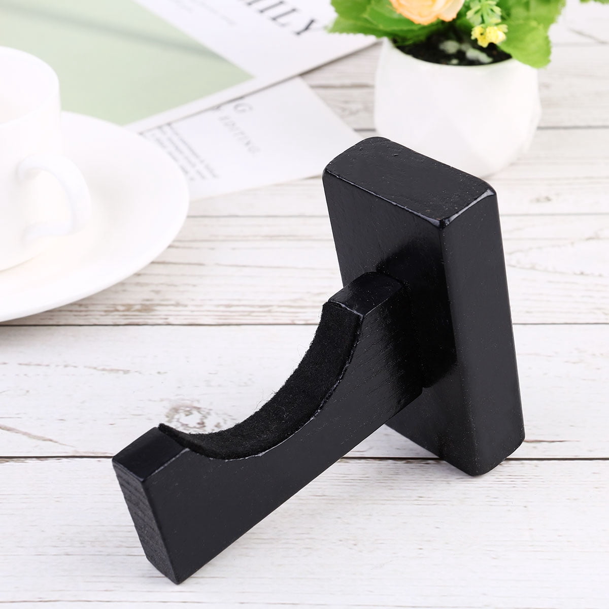 Ortofally Baseball Bat Display Hanger Wall Mounted Horizontal Baseball Bat Holder Hockey Wall Container for Home Office M Black