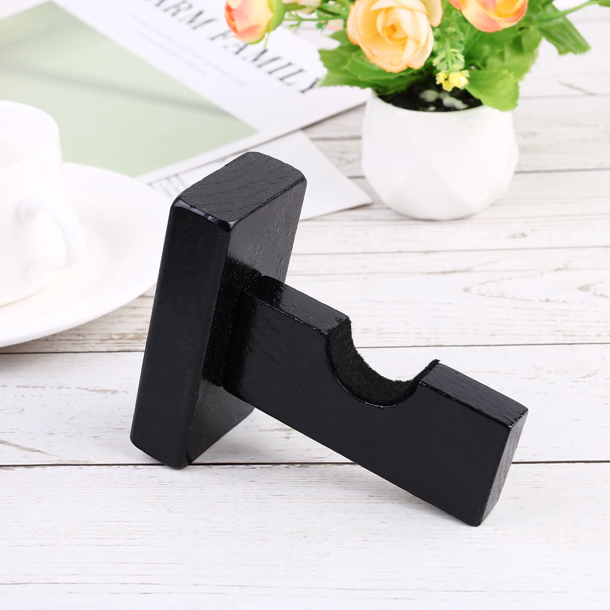 Ortofally Baseball Bat Display Hanger Wall Mounted Horizontal Baseball Bat Holder Hockey Wall Container for Home Office M Black