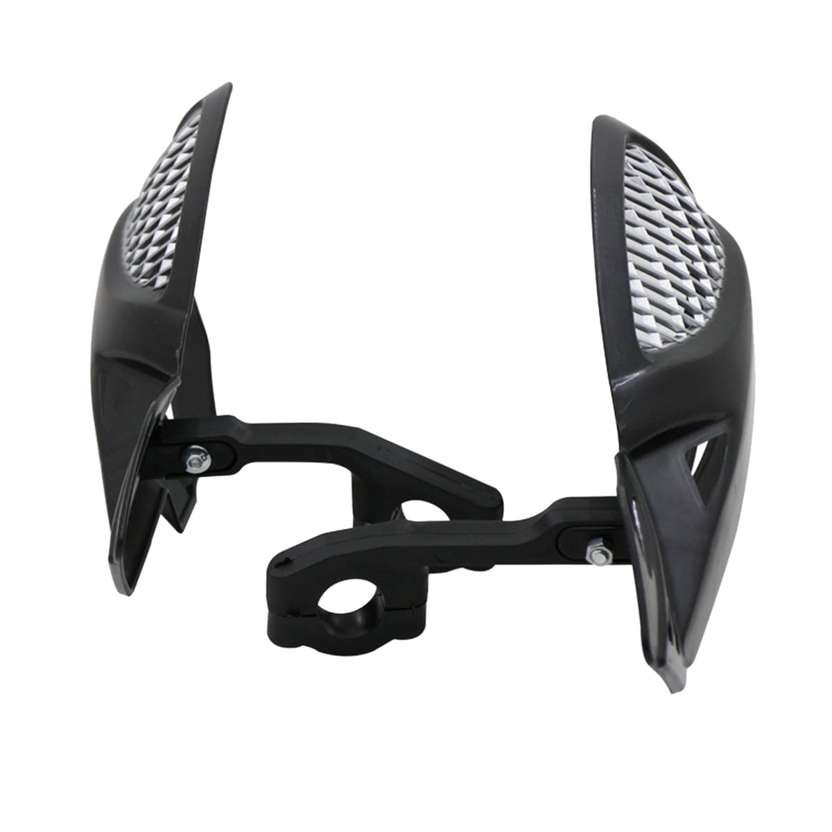 SWETRACE Protect Motorcycle Handlebars Motorbike Handguard Abs White 1 Pair 24.00X12.00X5.00CM Black