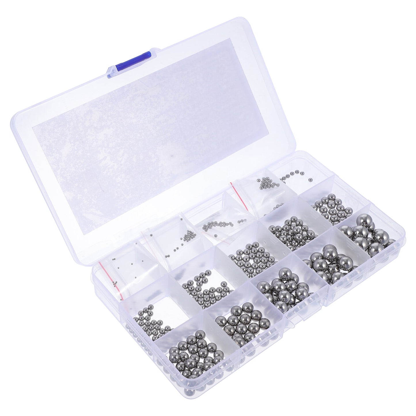 SWETRACE Bearing Steel Ball Assortment 580Pcs Round Easy Installation Mechanical Components 1X1X1CM Silver