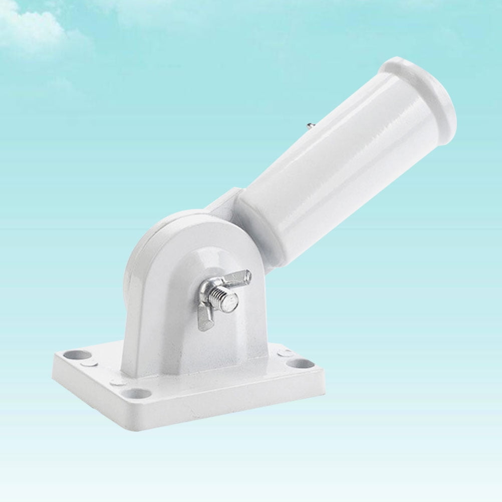 Worgeous Flag Pole Accessories Universal Holder Wall Mount Poles Bridegroom White
