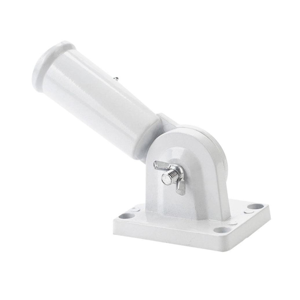 Worgeous Flag Pole Accessories Universal Holder Wall Mount Poles Bridegroom White