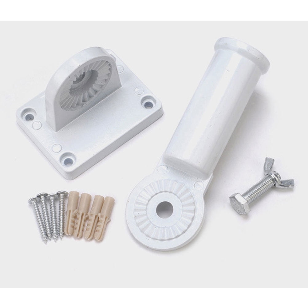 Worgeous Flag Pole Accessories Universal Holder Wall Mount Poles Bridegroom White